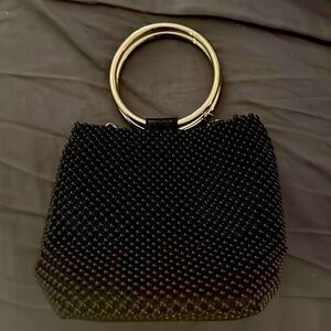 Jessica McClintock Black Mesh Wristlet